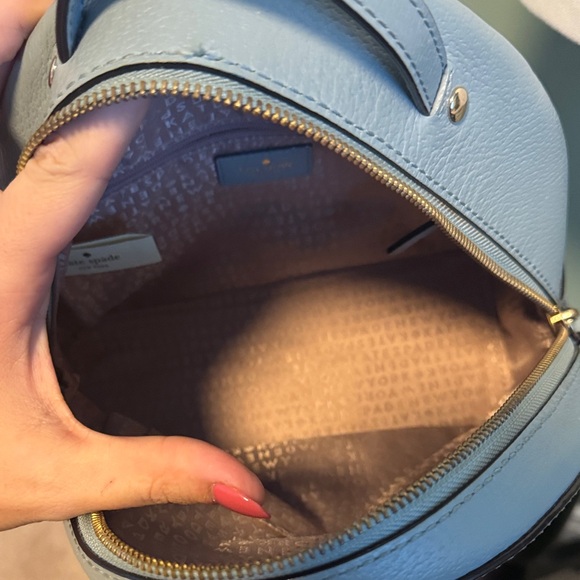 *SOLD* Kate Spade Light Blue Leather Mini Backpack - Picture 7 of 9